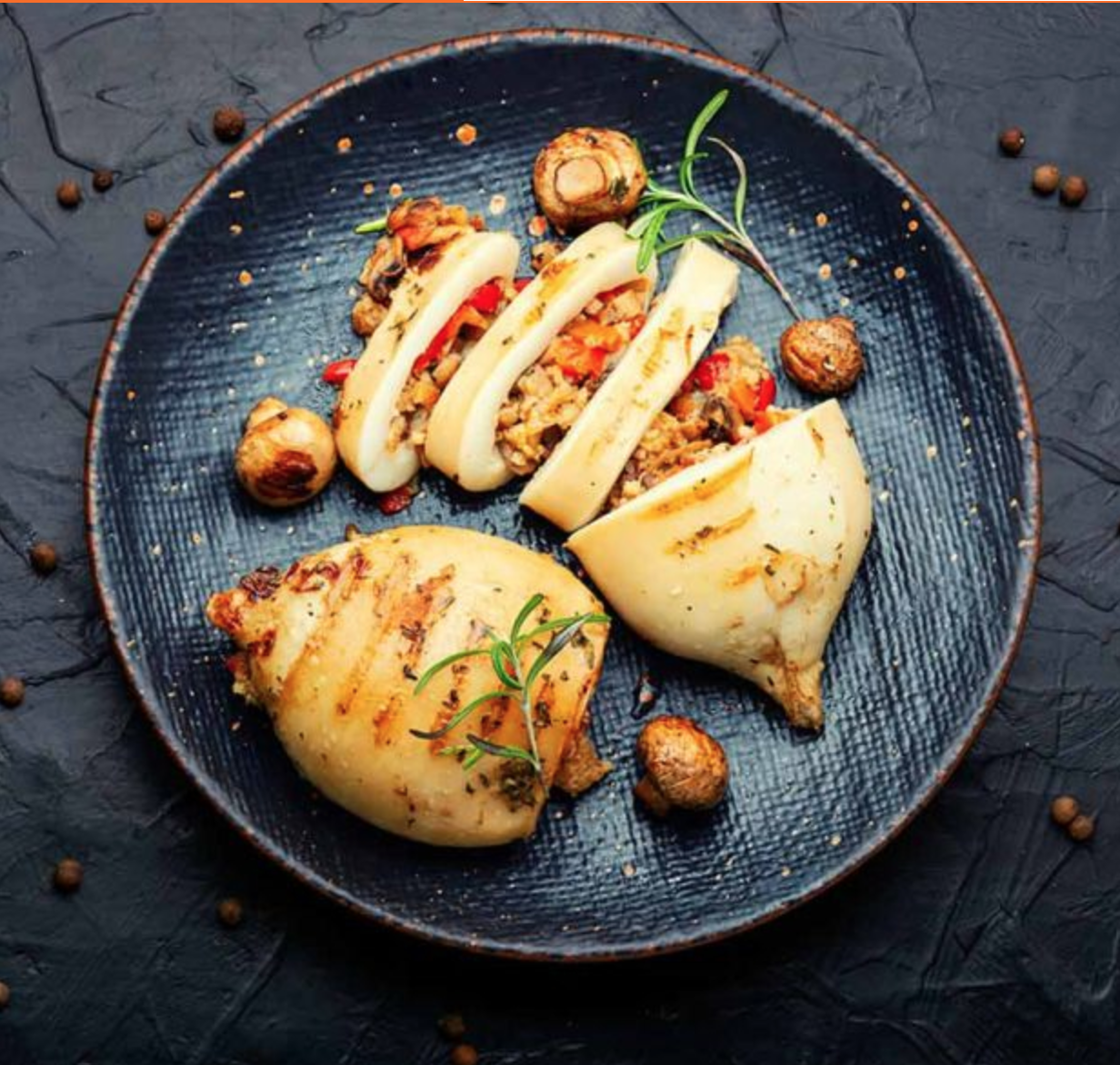 calamares rellenos de verduras